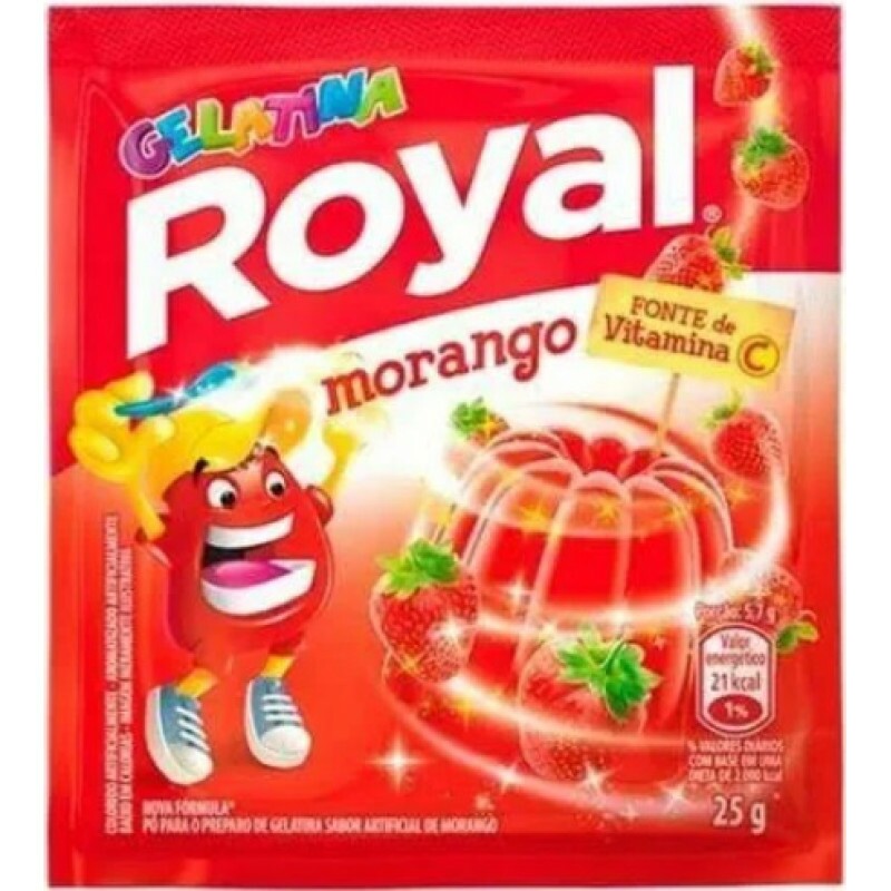 Gelatina ROYAL sabor Morango - Pacote 25g